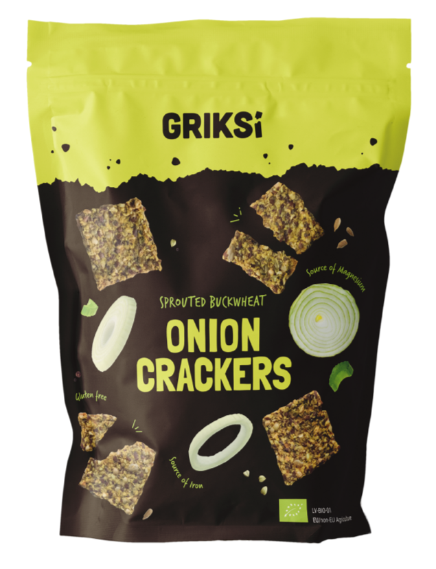 Griķu krekeri ar sīpoliem