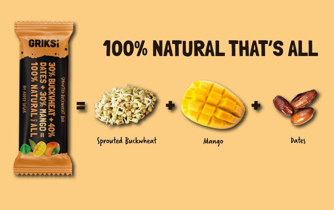 Diedzētu riķu batoniņš ar MANGO 