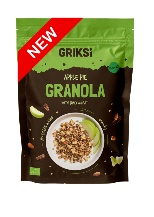 Apple Pie granola ar griķiem, BIO
