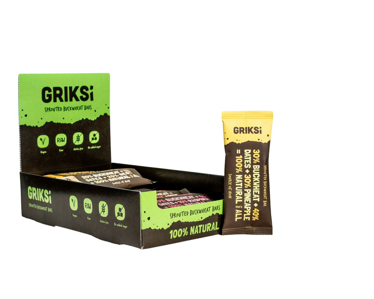 Diedzētu griķu batoniņš ar ANANĀSIEM 