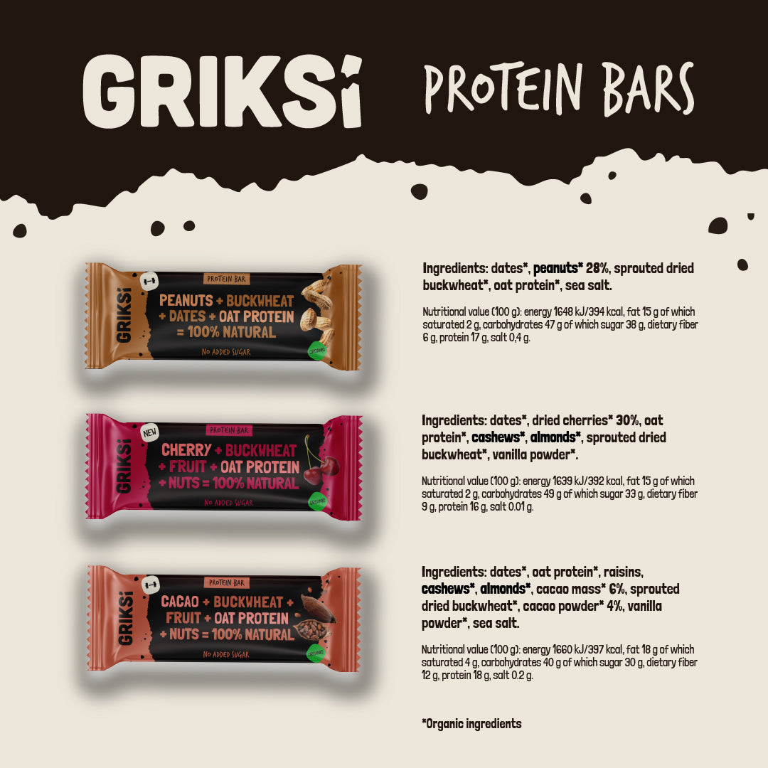 Ķiršu PROTEĪNA griķu batoniņš